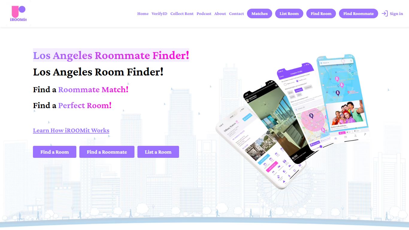 iROOMit.com | The Official Los Angeles Roommate Finder